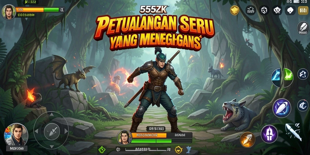 Tampilan gameplay 555ZK yang mendebarkan dan penuh aksi dalam petualangan.