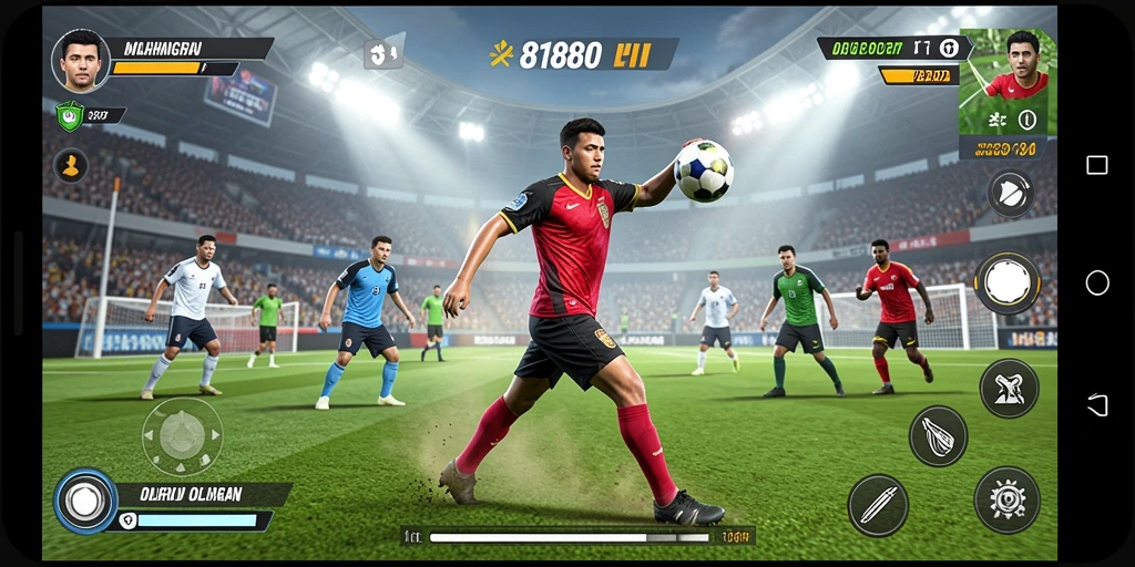 Screenshot gameplay menampilkan aksi seru dalam permainan olahraga 8180.