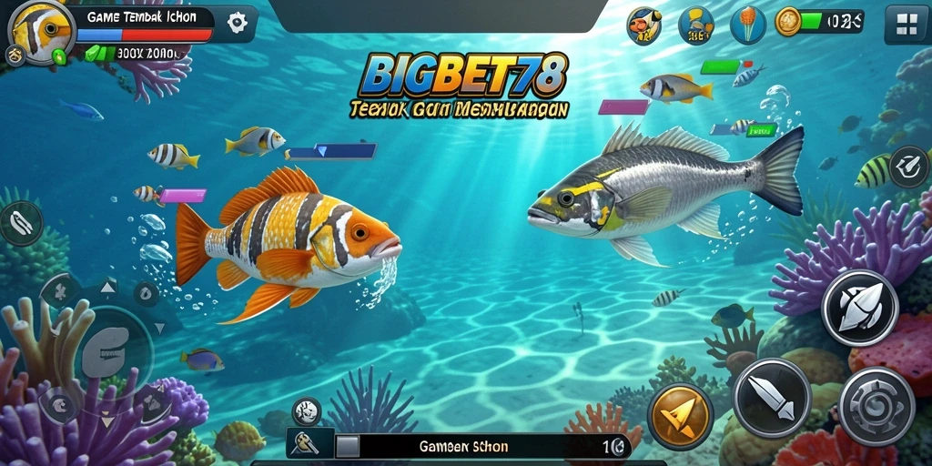 Screenshot gameplay penuh aksi Tembak Ikan BIGBET78.