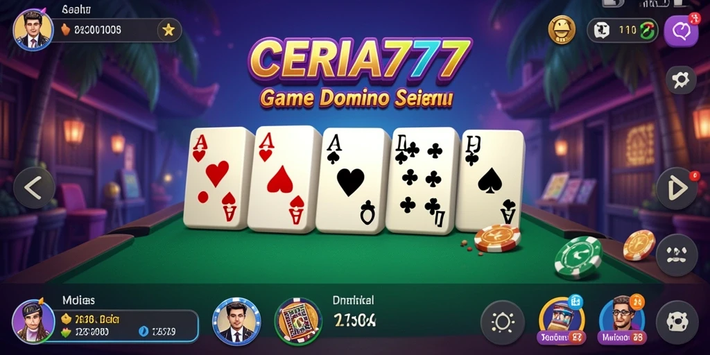 Tampilan seru gameplay Domino di CERIA777 yang mengasyikkan.
