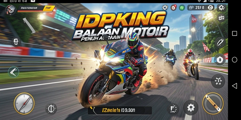 Tampilan balapan motor yang intens dan mendebarkan di IDPKING.