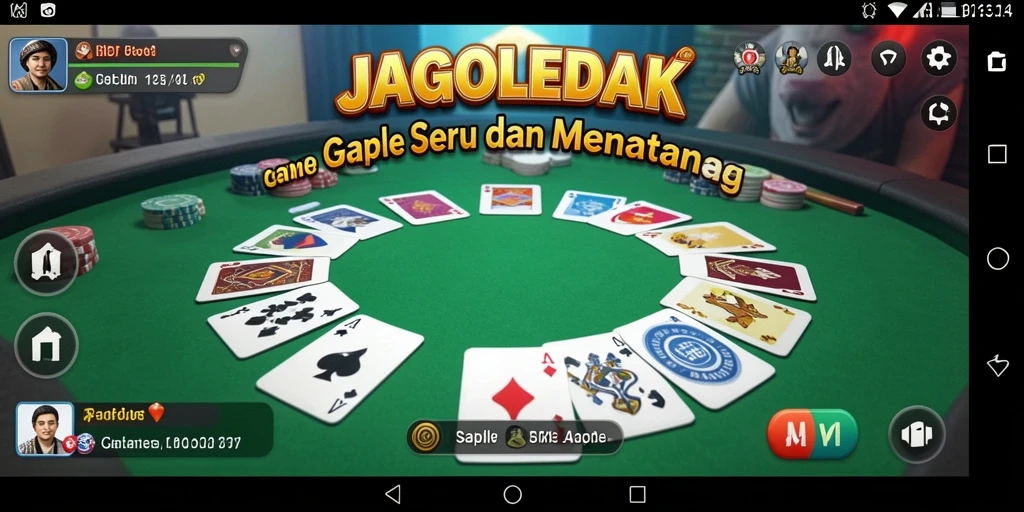 Screenshot JAGOLEDAK menampilkan gameplay seru permainan Gaple.