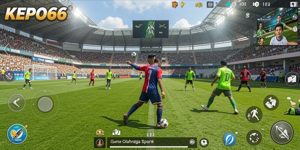Tampilan gameplay menarik dari KEPO66 dengan aksi olahraga yang penuh semangat.