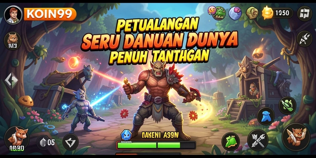 Tangkapan layar gameplay KOIN99 menampilkan aksi petualangan seru.