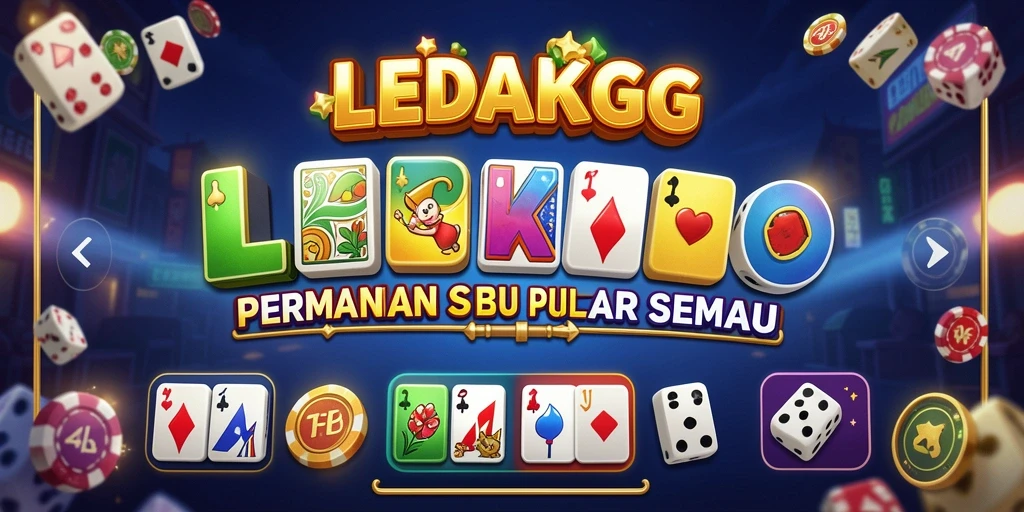 Screenshot utama menunjukkan gameplay seru dari LEDAKGG dengan pemain yang bersemangat.