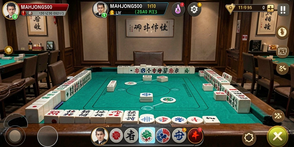 Tampilan gameplay MAHJONG500 yang menarik dan interaktif.