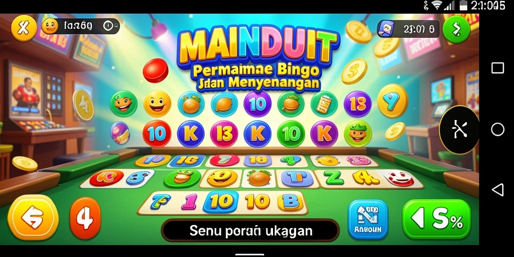 Tampilan gameplay seru di MAINDUIT dengan berbagai pilihan bingo.