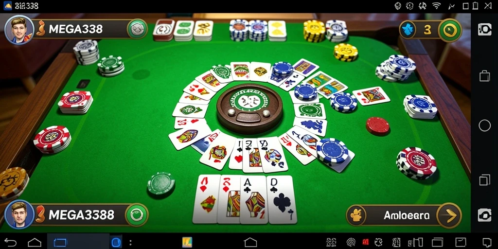 Screenshot gameplay Gaple yang seru dan interaktif.