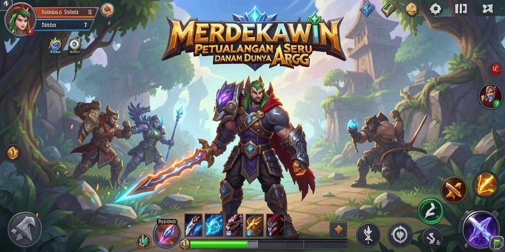 Screenshot gameplay MERDEKAWIN yang menampilkan aksi seru di dunia ARPG.