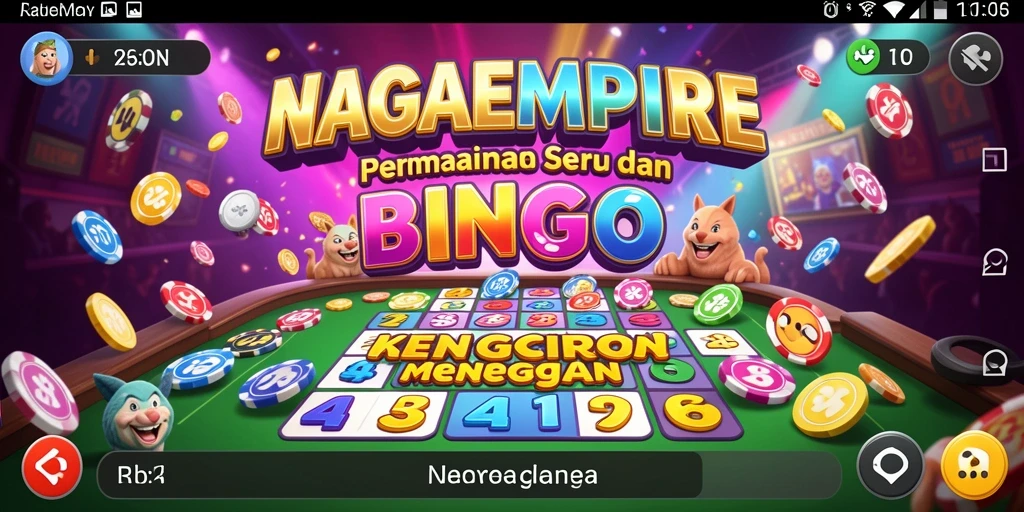 Tampilan gameplay NAGAEMPIRE yang menegangkan dan penuh warna.