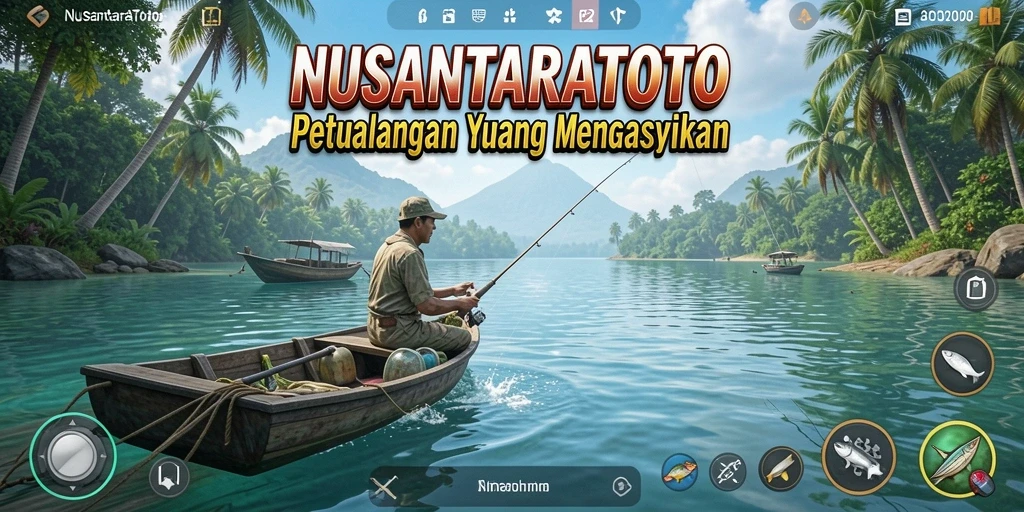Screenshot gameplay NUSANTARATOTO dengan aksi memancing seru.