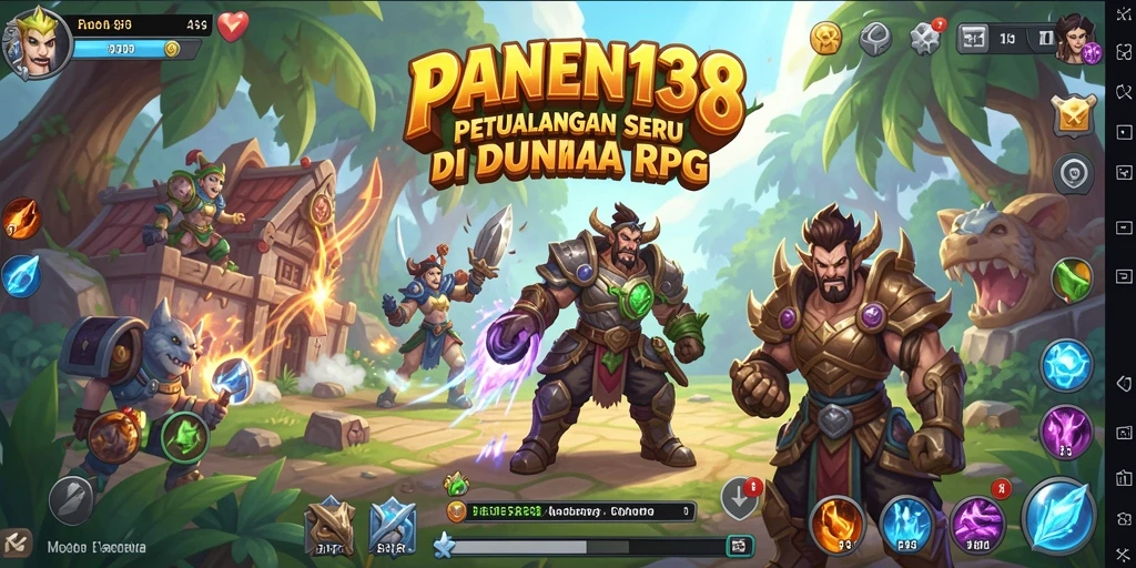 Tampilan gameplay seru dalam <strong>PANEN138</strong> menunjukkan aksi pertempuran yang mendebarkan.