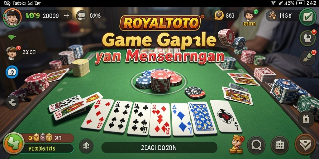 Tampilan gameplay seru dari ROYALTOTO dengan fitur Gaple yang menarik.