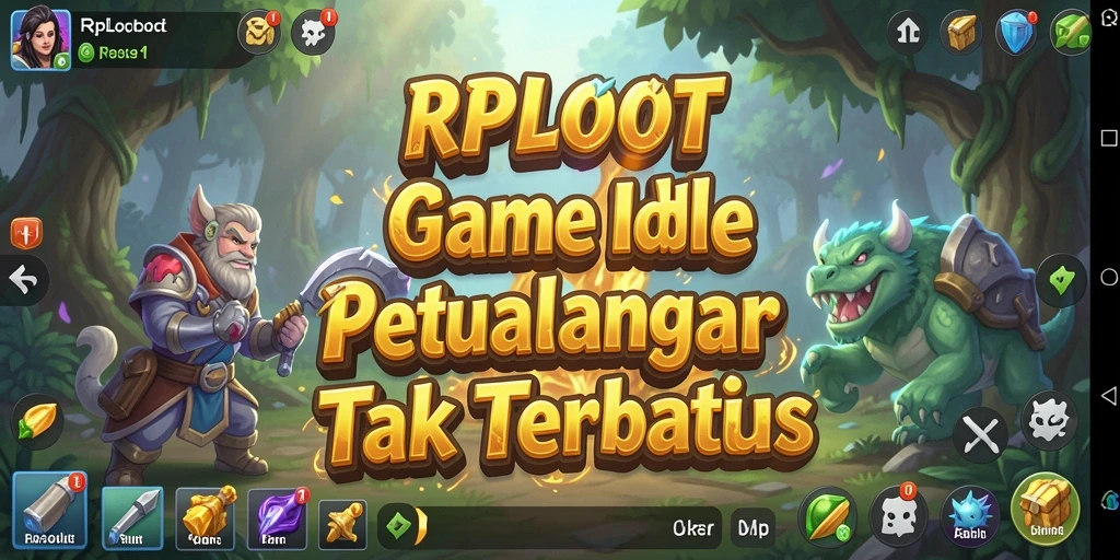 Tampilan gameplay RPLOOT yang menarik dengan berbagai karakter dan sumber daya.