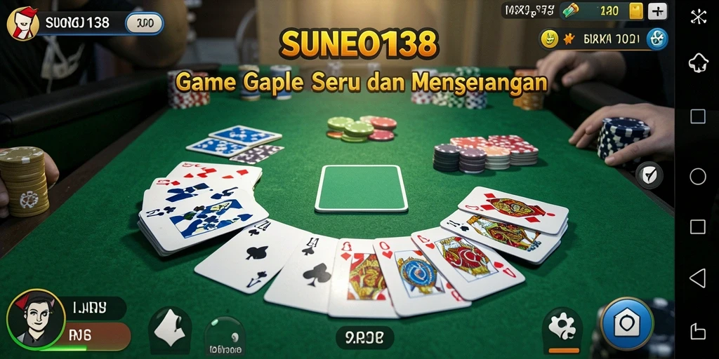 Tampilan menarik saat bermain game Gaple SUNEO138.